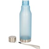 Waterfles/drinkfles/sportfles - lichtblauw - kunststof/rvs - 600 ml