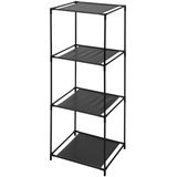 Storage Solutions Opbergrek Smartrack - met 4x mandjes stof - donker grijs - 34 x 104 cm