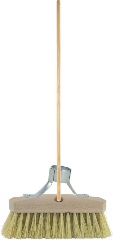 BETRA - Universele Bezem - Beige - FSC Hout - Inclusief Stokhouder