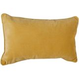 Atmosphera Bank/sierkussens Sophia - set 4x - Okergeel - polyester - met rits - In 2 formaten