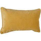 Atmosphera Bank/sierkussens Sophia - set 6x - Okergeel - polyester - met rits - In 2 formaten