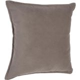 Atmosphera Bank/sierkussens Sophia - set 4x - Taupe/beige - polyester - met rits - In 2 formaten