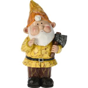 Pro Garden - Tuinkabouter Beeld Bobby Yellow - Polystone - Multi - Met Gereedschap