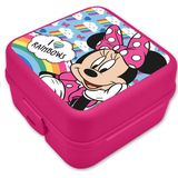 Disney Minnie Mouse lunchbox set voor kinderen - 2-delig - roze - kunststof