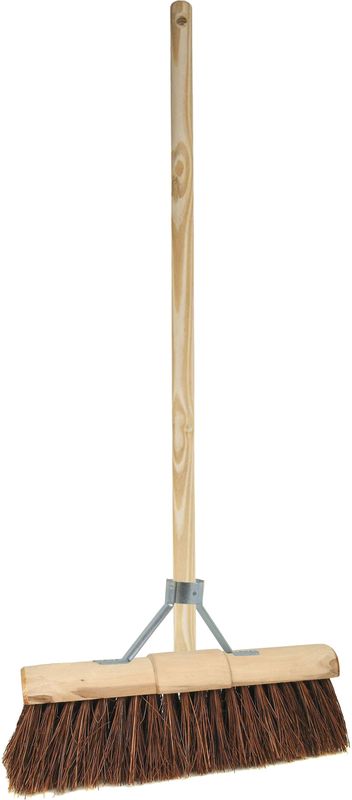 Bezems - Beige - FSC Hout - Inclusief Bezemsteel en Stokhouder