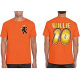 Bellatio Decorations Oranje Koningsdag t-shirt - voetbal Willie - nummer - heren