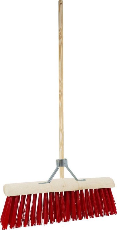 BETRA - Universele Harde Buitenbezem - Beige - FSC Hout - Met Klem-Uiteinde