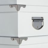 5Five Opbergdoos/box - 4x - wit - L32 x B21.5 x H12 cm - Stevig karton - Whitebox