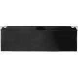 5Five Opbergdoos/box - 4x - zwart - L36 x B24.5 x H12.5 cm - Stevig karton - Blackbox