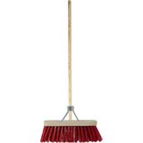 BETRA - Universele Harde Buitenbezem - Beige - FSC Hout - Inclusief Stokhouder