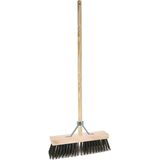 BETRA - Universele Harde Buitenbezem - Beige - FSC Hout - Inclusief Stokhouder