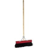 BETRA - Universele Harde Buitenbezem - Beige - FSC Hout - Inclusief Stokhouder