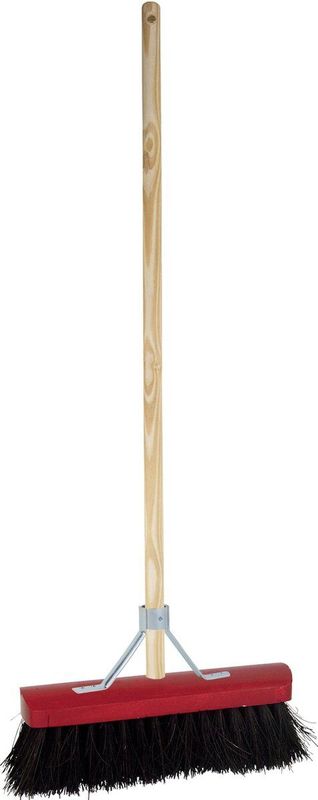 BETRA - Universele Harde Buitenbezem - Beige - FSC Hout - Inclusief Stokhouder