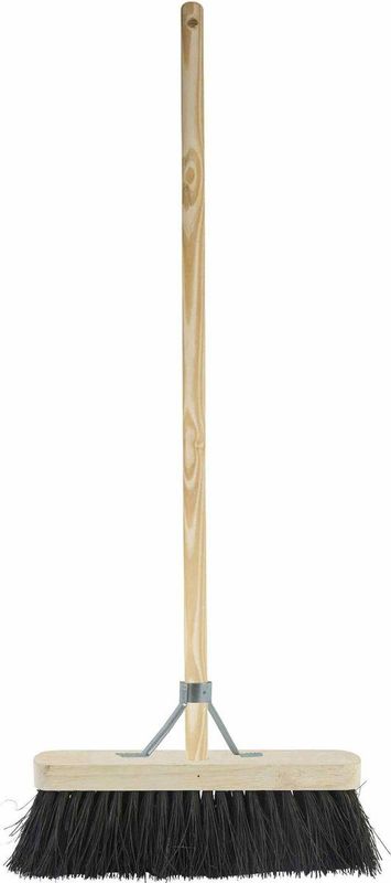 BETRA - Universele Harde Buitenbezem - Beige - FSC Hout - Inclusief Stokhouder