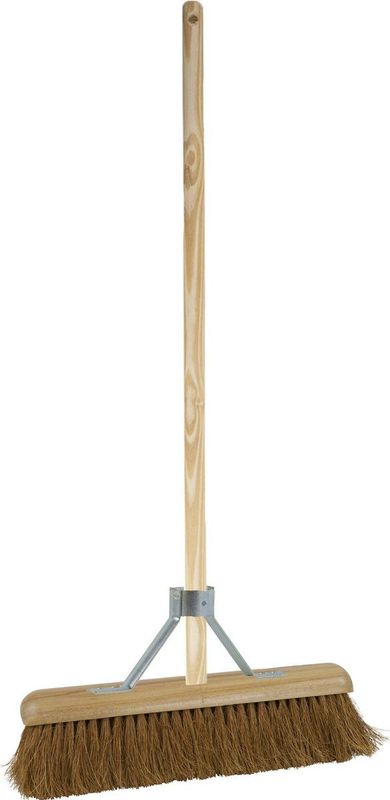 Bezem - Beige - FSC Hout - Inclusief Bezemsteel en Stokhouder