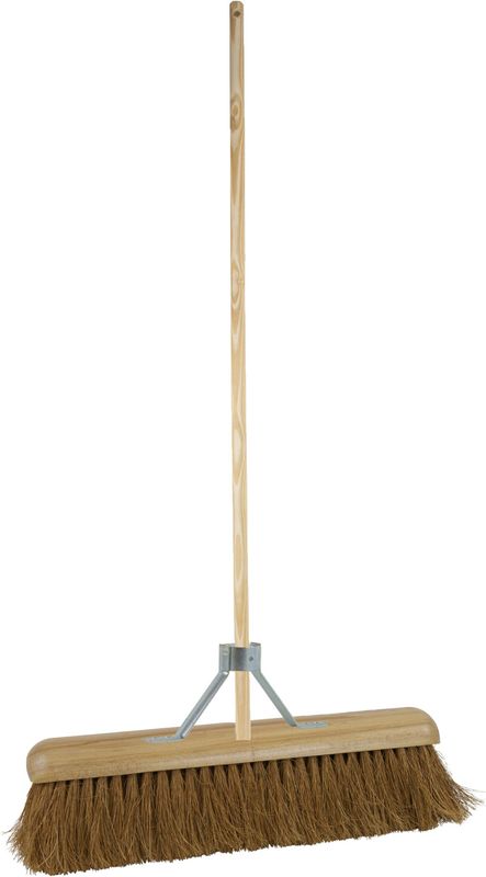 Bezems - Beige - FSC Hout - Inclusief Stokhouder en Bezemkop