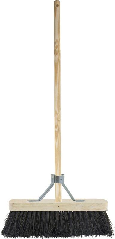 BETRA - Universele Harde Buitenbezem - Beige - FSC Hout - Inclusief Stokhouder