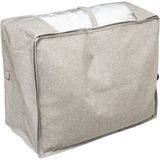 5Five Opberghoes/beschermhoes voor dekbedden/kussens - 3x - beige - 60 x 45 x 30 cm