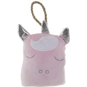 Items Collection Deurstopper kinderkamer - 1 kilo gewicht - Unicorn/eenhoorn stijl - roze - 16 x 21 cm