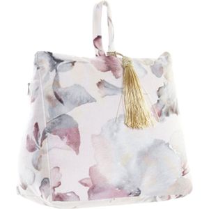 Items Deurstopper Flowers - 1 Kilo Gewicht - met Deco Kwastje - Multi Kleur Paars - 18 X 17 cm