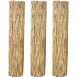 Bamboemat gespleten 100 x 500 cm - 3x - bamboe tuinschermen