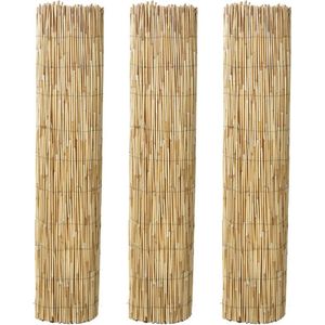 Bamboemat gespleten 100 x 500 cm - 3x - bamboe tuinschermen