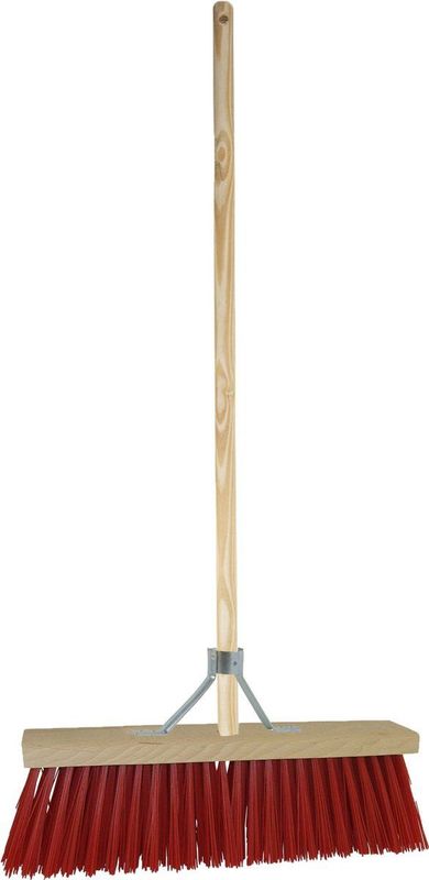 BETRA - Universele Harde Buitenbezem - Beige - FSC Hout - Inclusief Stokhouder