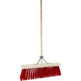 BETRA - Universele Harde Buitenbezem - Beige - FSC Hout - Inclusief Stokhouder