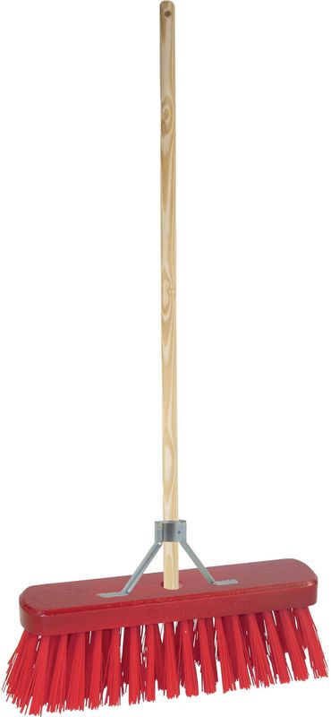 BETRA - Universele Harde Buitenbezem - Beige - FSC Hout - Inclusief Stokhouder