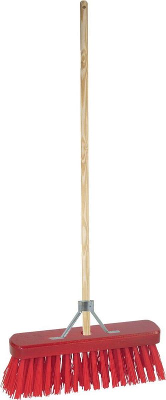 BETRA - Universele Harde Buitenbezem - Beige - FSC Hout - Inclusief Stokhouder