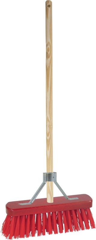 BETRA - Universele Harde Buitenbezem - Beige - FSC Hout - Inclusief Stokhouder