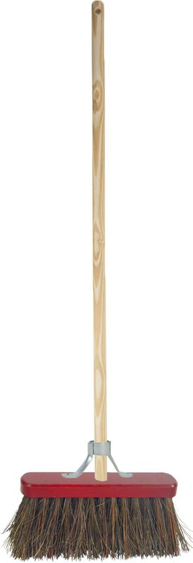 BETRA - Universele Harde Buitenbezem - Bruin - FSC Hout - Inclusief Bezemsteel en Stokhouder