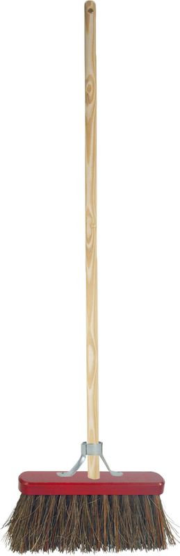 BETRA - Universele Harde Buitenbezem - Beige - FSC Hout - Incl. Bezemsteel en Klem-Uiteinde