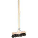 BETRA - Universele Harde Buitenbezem - Beige - FSC Hout - Inclusief Stokhouder