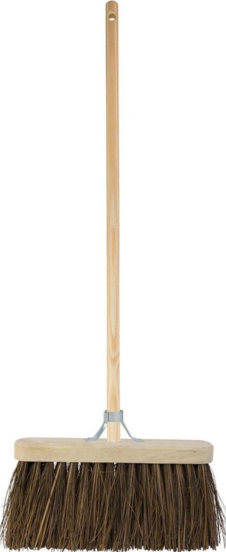 BETRA - Universele Harde Buitenbezem - Beige - FSC Hout - Inclusief Bezemsteel en Stokhouder