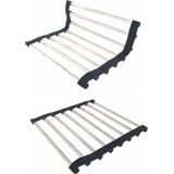 Benson Pannenonderzetter - 2x - RVS - antislip - buigbaar - 22 x 22 cm - Afdruiprek