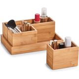 Zeller make-up organizer - 28 x 18 x 11 cm - bamboe hout