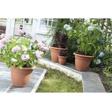 Whitefurze Buiten plantenpot/bloempot/planter - zwart - kunststof - L38 x B38 x H28 cm