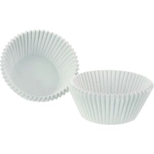 Muffin en Cupcakes Maken Vormpjes - Papier - Wit - set 300x Stuks - 5 cm