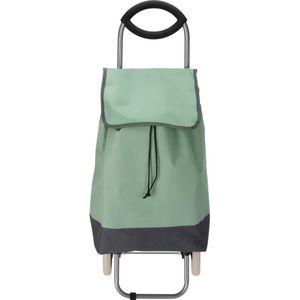 Boodschappen en losse spullen trolley - inhoud 30 liter - mintgroen - Boodschappentas met wielen