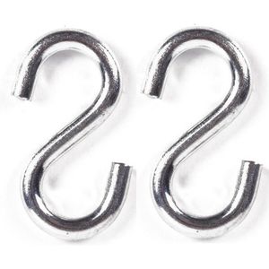 Benson S-haak / ophanghaak - 2x - van metaal - 4.7 mm