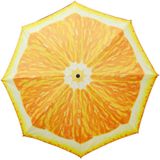 Parasol - Sinaasappel fruit - D160 cm - incl. draagtas - parasolvoet - 42 cm