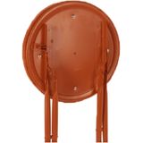 Home & Styling Bijzet krukje/stoel - 2x - Opvouwbaar - Bruin - Ribcord - D33 x H49 cm
