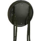 Home & Styling Bijzet krukje/stoel - 2x - Opvouwbaar - Donkergroen - Ribcord - D33 x H49 cm