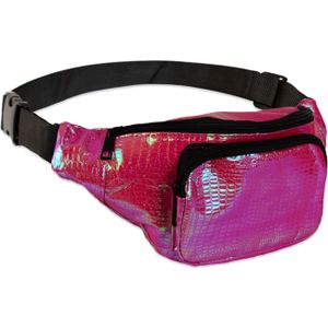 Carnaval verkleed Heuptasje - slangenprint - roze - volwassenen - foute party