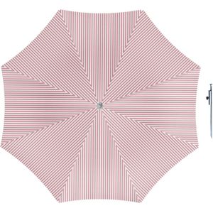 Parasol - Rood/wit - D160 cm - incl. draagtas - parasolharing - 49 cm