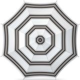 Parasol - Zwart/wit - D160 cm - incl. draagtas - parasolharing - 49 cm