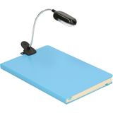 LED Leeslamp met klem - 2x - zwart - 25 cm - Inclusief batterijen - Flexibele klemlampen