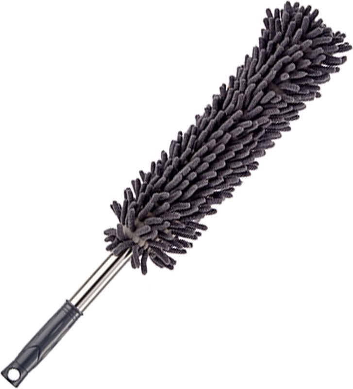 Plumeau/duster metallic - microvezel - donkergrijs - 54 cm - Huis afstoffen