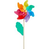 Cepewa Windmolen tuin/strand - 2x - Speelgoed - Multi kleuren - 75 cm - Windwijzer